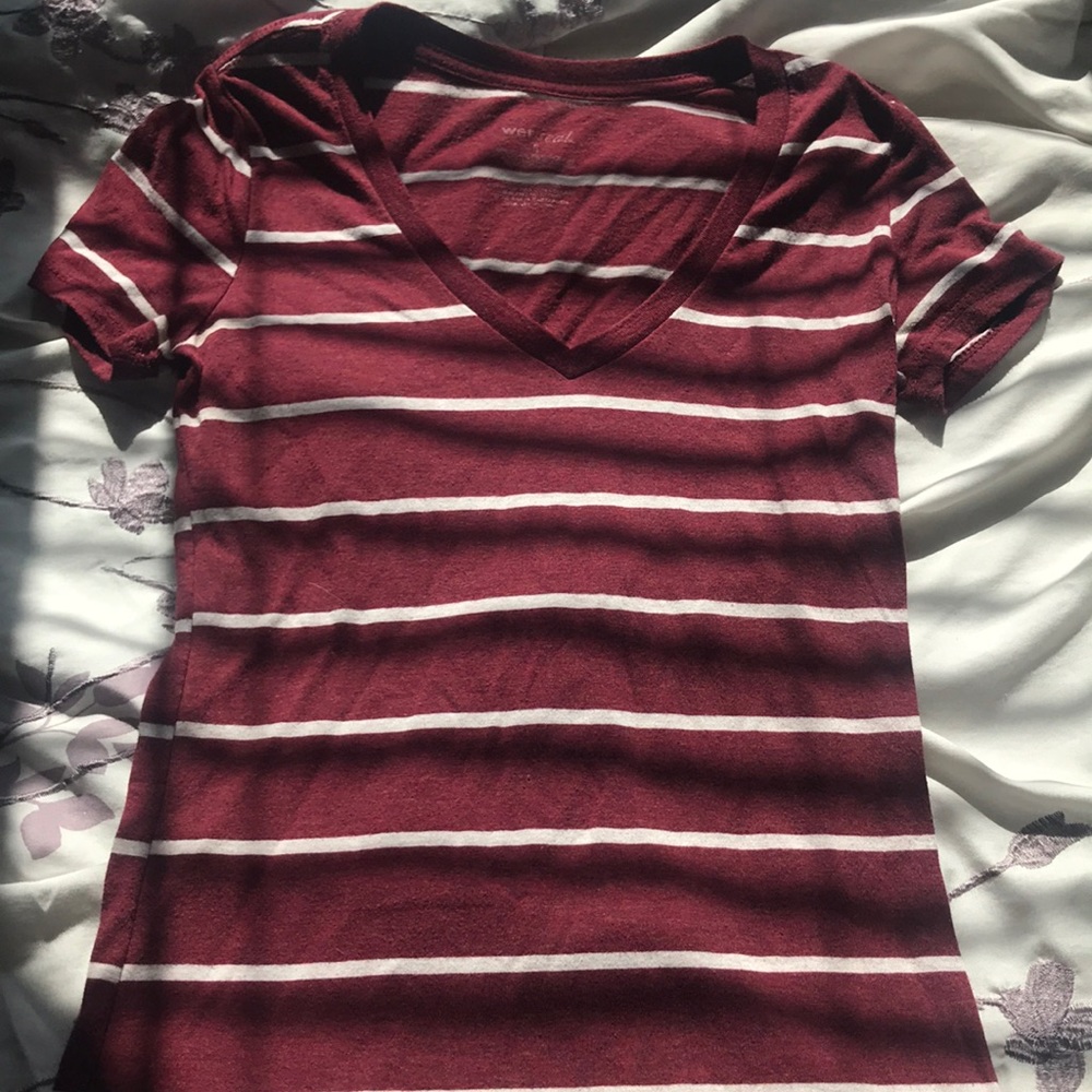 Striped v neck